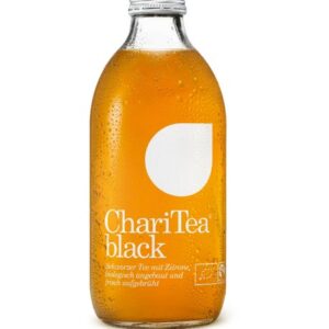 ChariTea Black, είναι η ιδανική πρόταση για τη φυσική τόνωση του οργανισμού. Ένα ρόφημα από εκχύλισμα βιολογικού μαύρου τσαγιού, χυμό λεμονιού και σιρόπι αγαύης.
